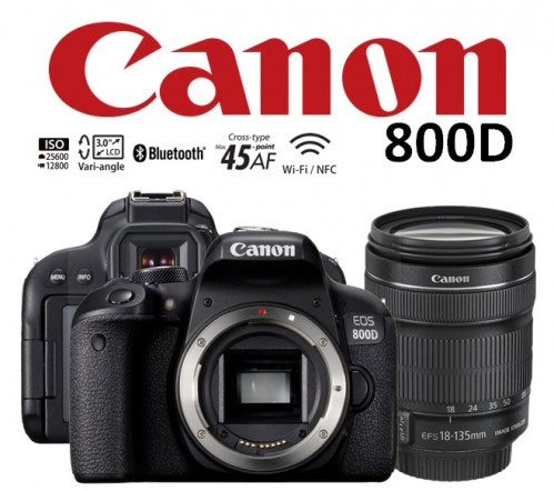دوربین کانن 800D با لنز 18-135
