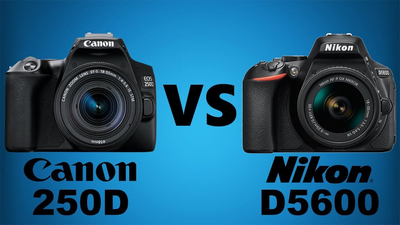مقایسه دوربین کانن 250D با دوربین d5600